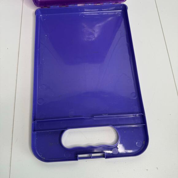 Lisa Frank Vintage Plastic Clipboard with Paper Holder Rainbow Kitten Purple - Picture 5 of 11